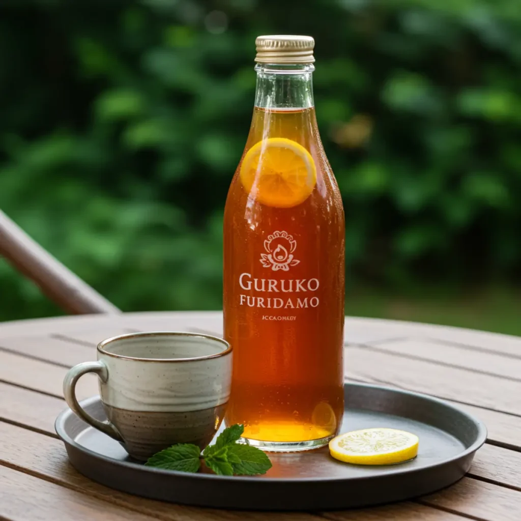 Chilled Guruko Furidamo tea for afternoon sipping