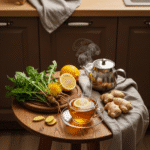 Dandelion root tea recipe for weight loss with lemon and ginger