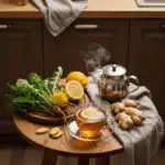 Dandelion root tea recipe for weight loss with lemon and ginger