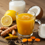 Dr Julian Ross turmeric weight loss recipe in a clear mug