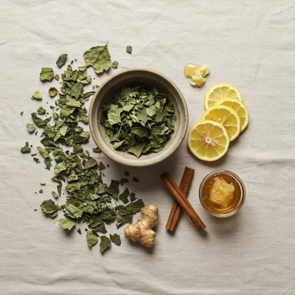 Guruko furidamu ingredients with honey and lemon
