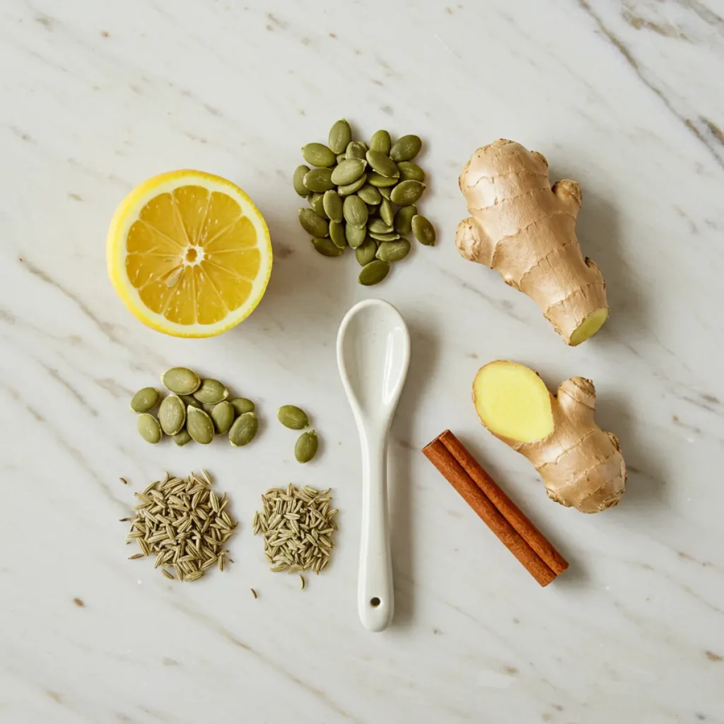 Ingredients for pumpkin seed bariatric recipe