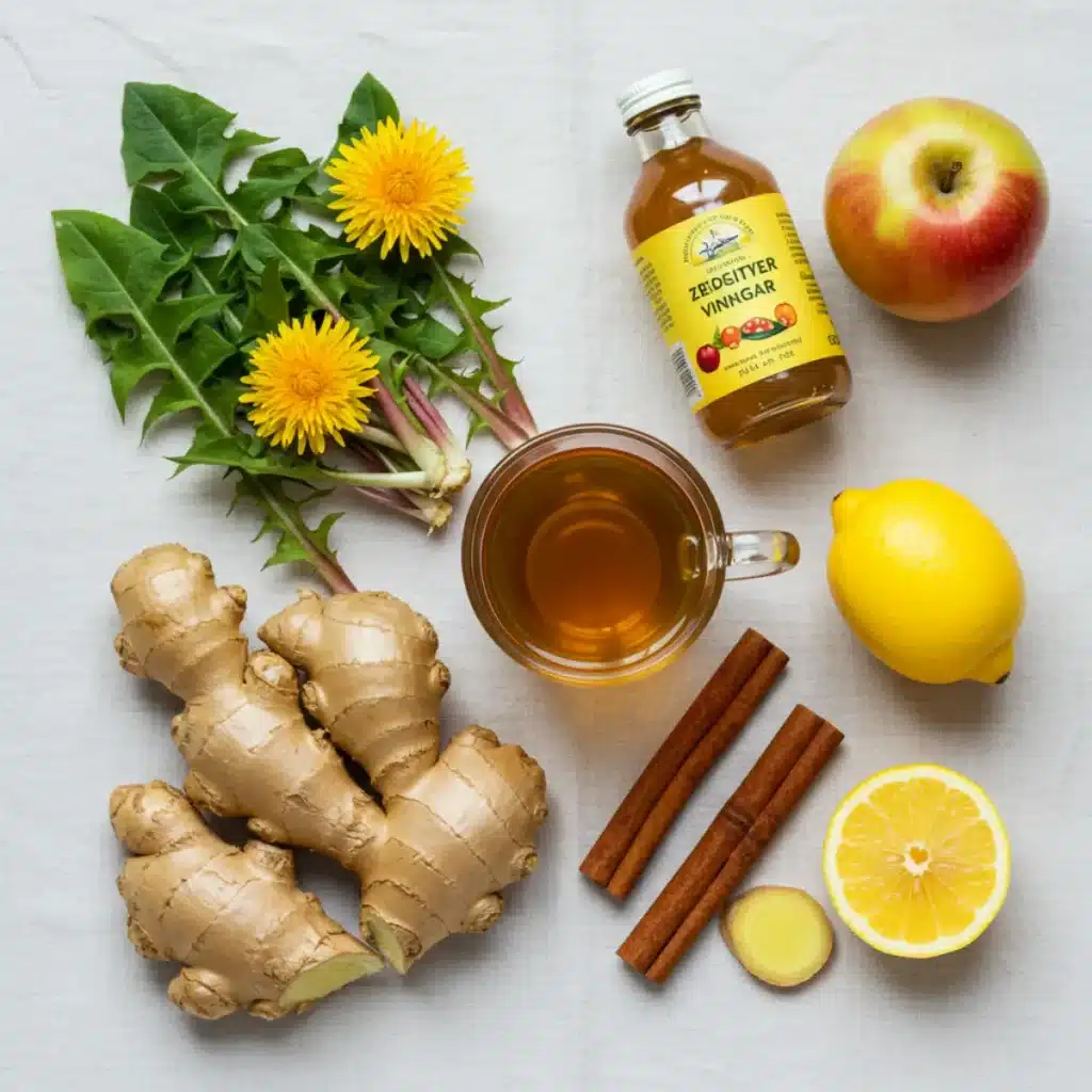 Recipe natural zepbound ingredients on a flat lay