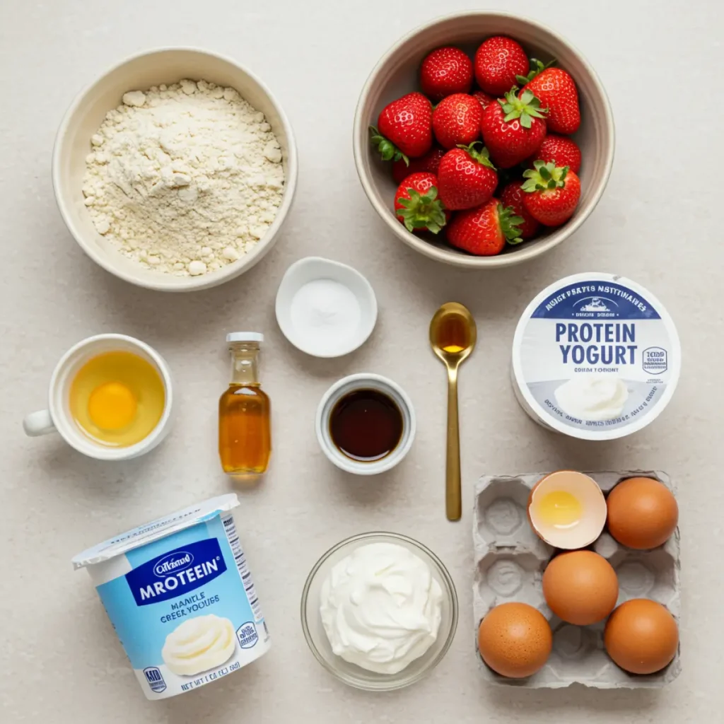 high protein strawberry shortcake ingredients