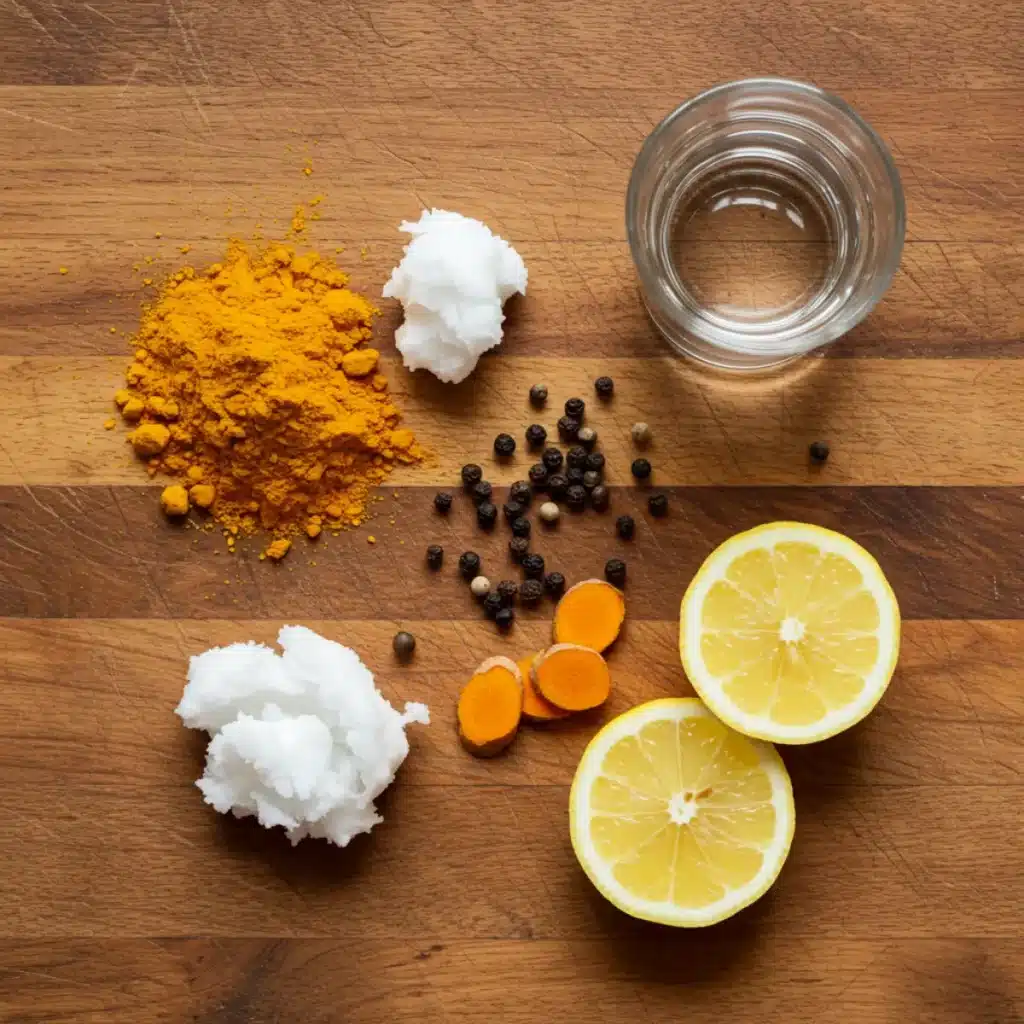 Ingredients for Dr Julian Ross turmeric weight loss drink