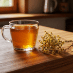Agrimony tea recipe in a rustic kitchen