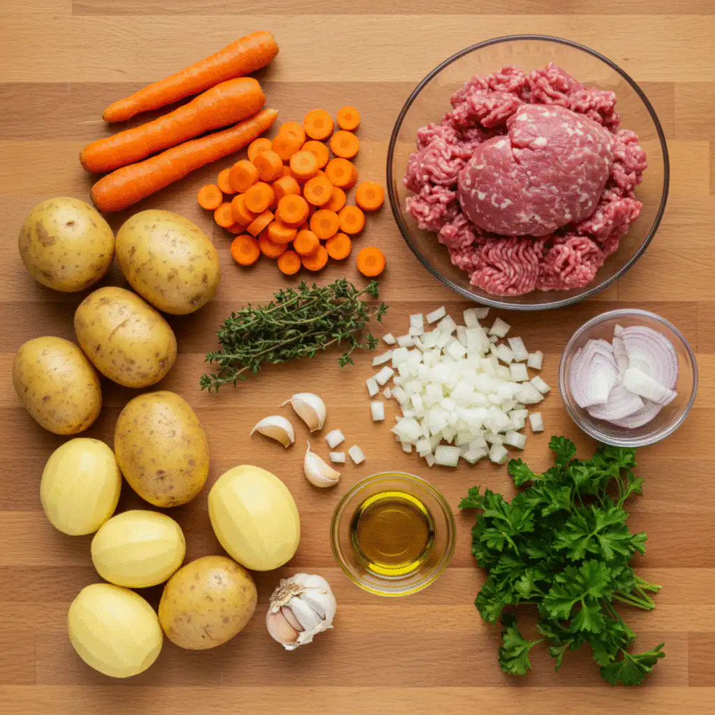 Ingredients for Jamie Oliver Shepherds Pie Recipe