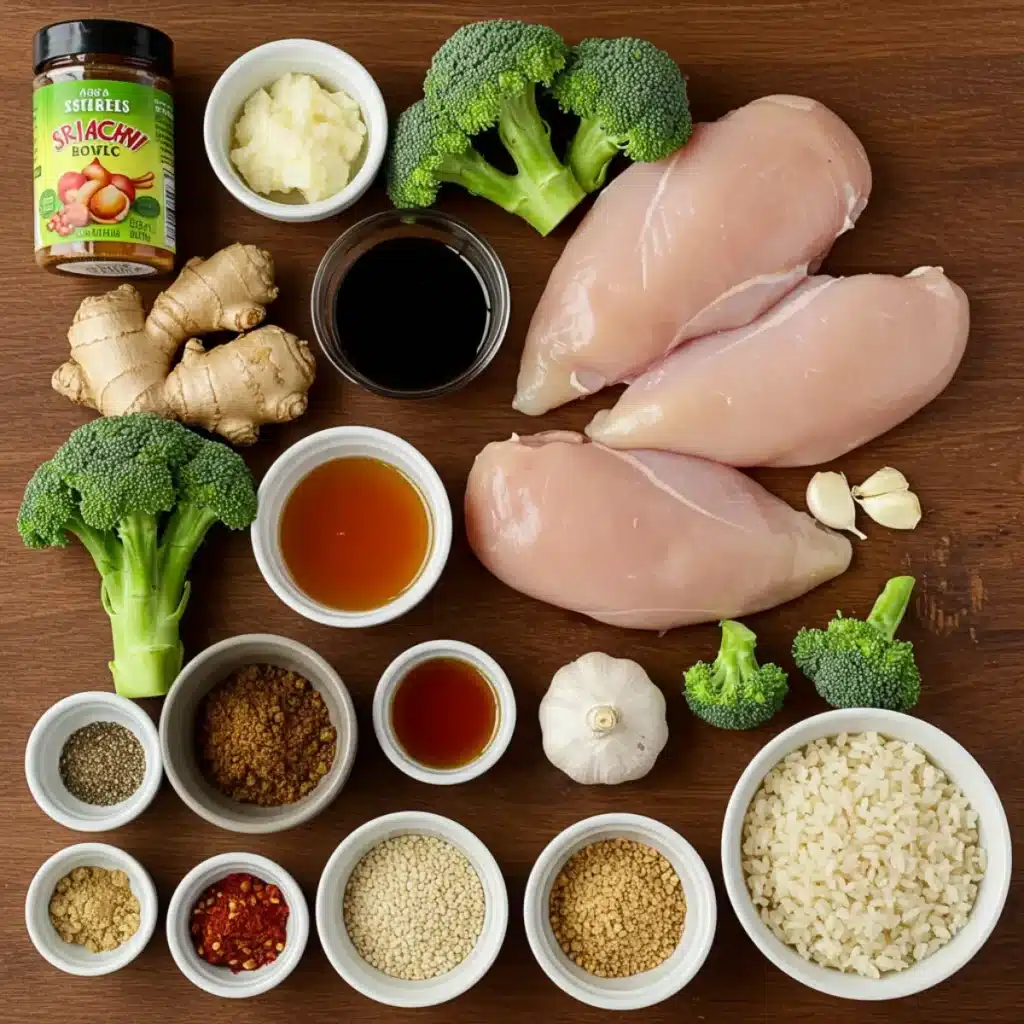 Ingredients for Healthy Sticky Chicken Bowls Recipe