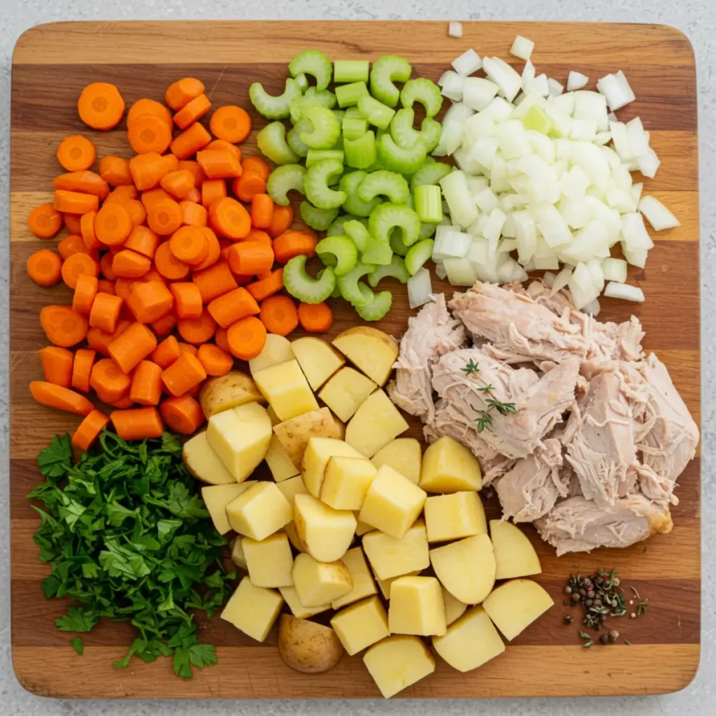 Ingredients for Leftover Turkey Soup