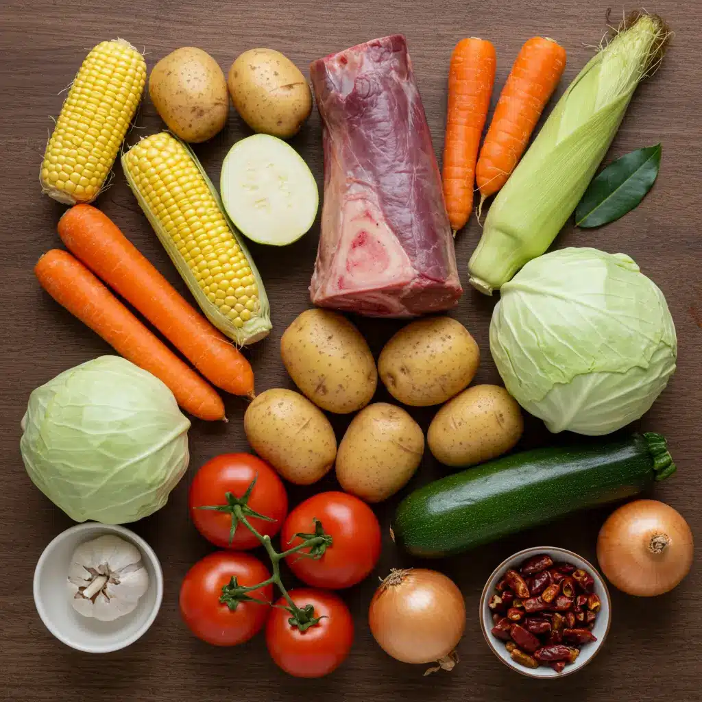 Ingredients for Caldo de Res Recipe Mexican Beef Soup