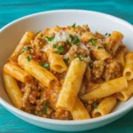 cheesy-ground-turkey-pasta-in-skillet