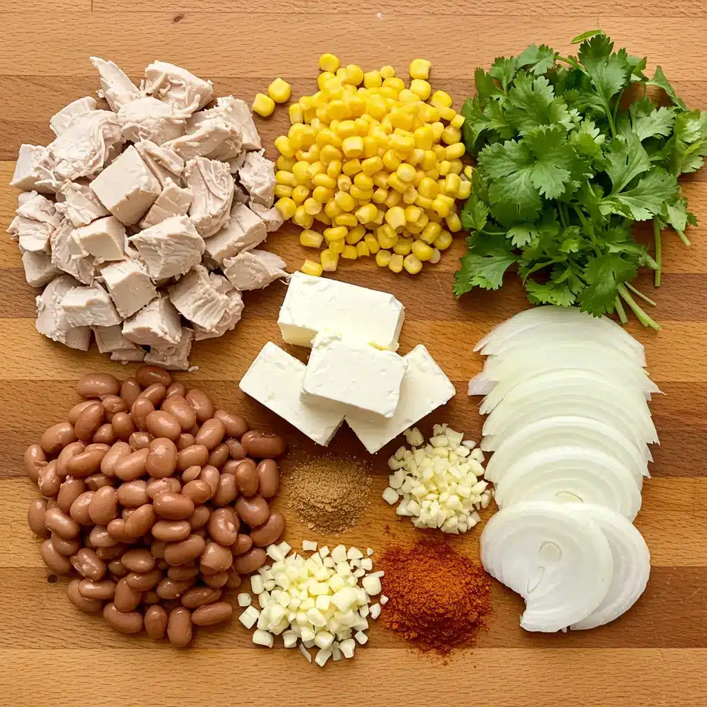 Ingredients for Chicken Taco Soup with Cream Cheese