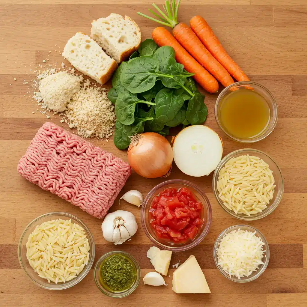 creamy-tomato-orzo-soup-with-mini-turkey-meatballs-ingredients