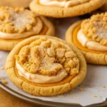 crumbl pumpkin pie cookies with whipped cream