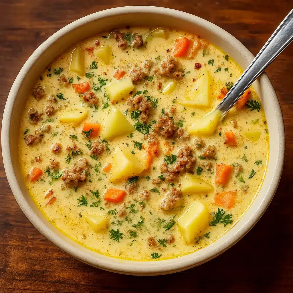 Easy Slow Cooker Cheeseburger Soup for Busy Families