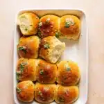 garlic bread rolls fresh from the oven