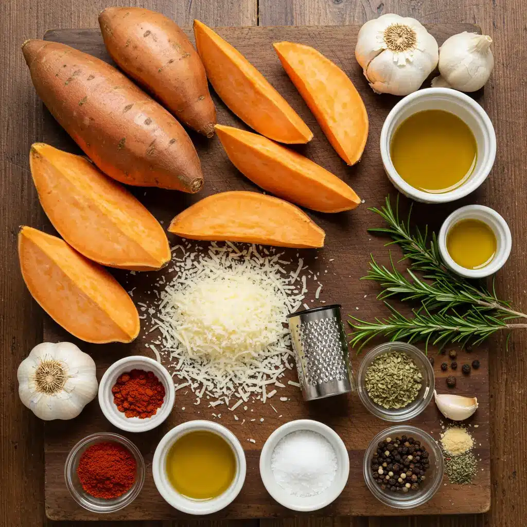 garlic-parmesan-sweet-potato-wedges-ingredients