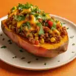 ground turkey stuffed sweet potato recipe dinner