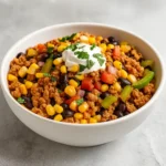 ground turkey taco skillet one-pan dinner