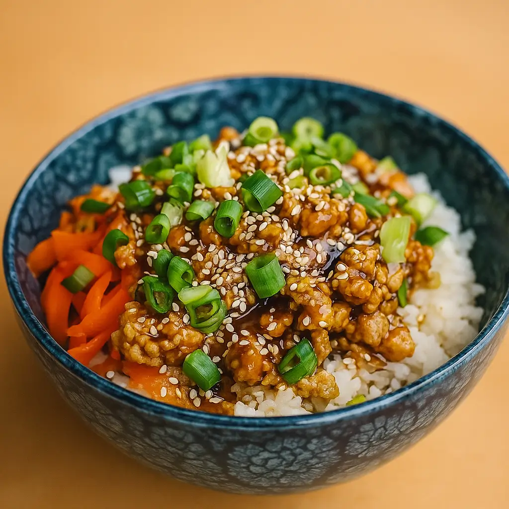 Healthy Ground Turkey Teriyaki Rice Bowl (Quick & Easy Dinner Idea!)