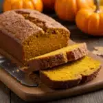 Snickerdoodle Pumpkin Bread sliced loaf with cinnamon sugar crust