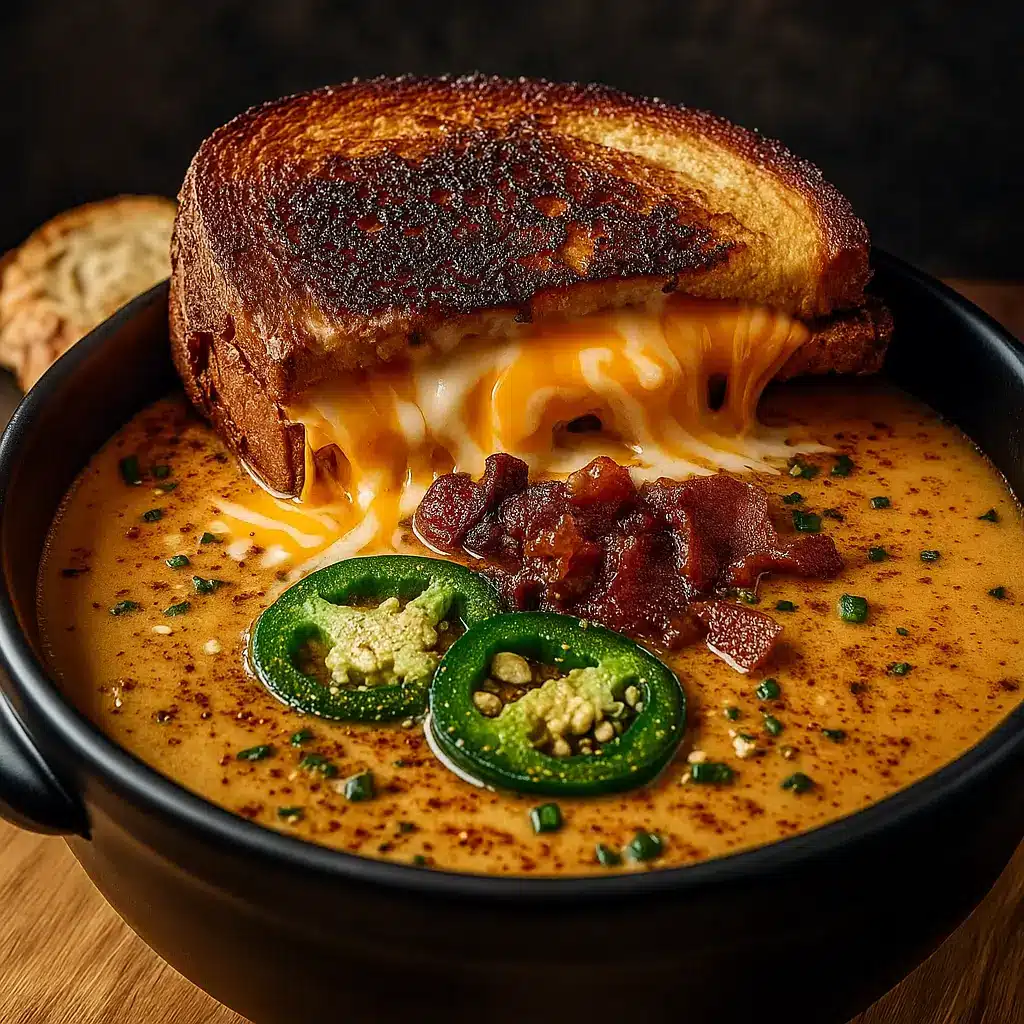 Spicy Jalapeño Popper Soup with Grilled Cheese Dippers: Quick & Delicious Dinner in 35 Minutes