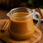 homemade vanilla pumpkin marshmallow coffee syrup in latte
