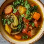 Anti-Inflammatory Golden Detox Soup in a bowl