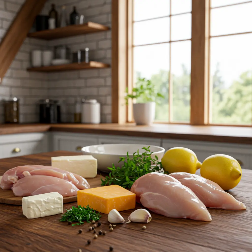 ingredients for baked cream cheese chicken recipe