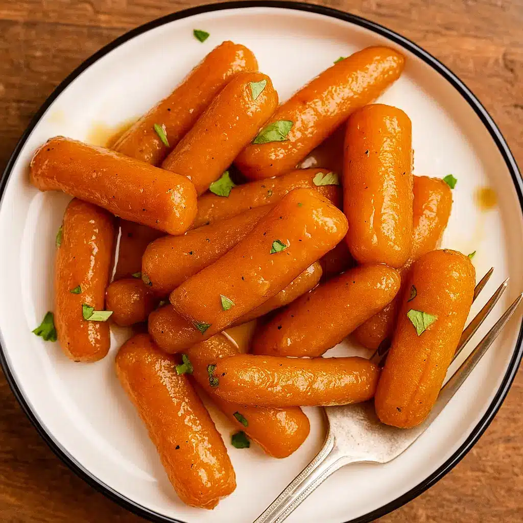 Candied carrots with buttery brown sugar glaze