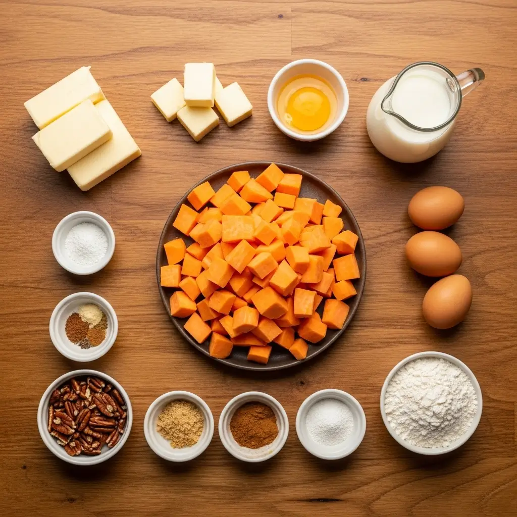 Ingredients for Classic Southern Sweet Potato Casserole