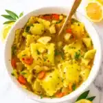 Cozy One Pot Ravioli Soup in rustic bowl