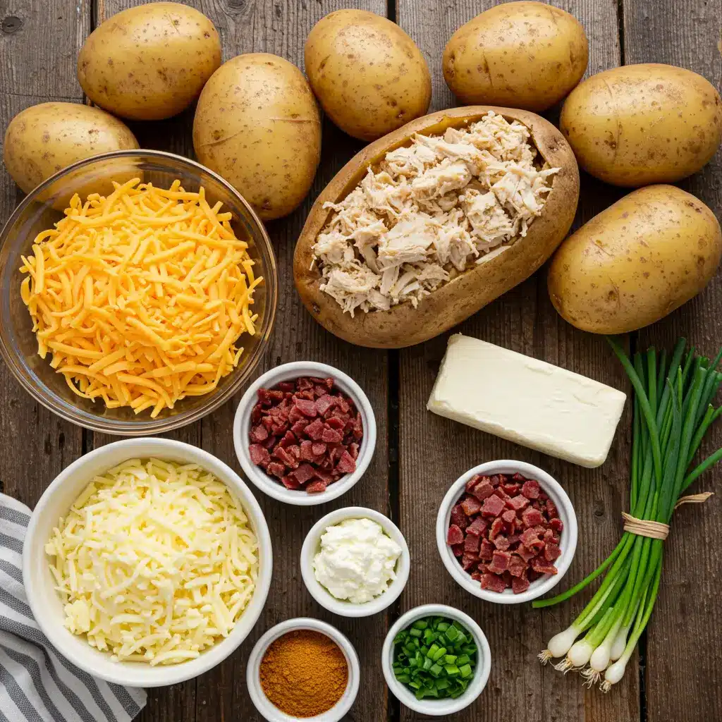 Crack Chicken Stuffed Baked Potatoes Ingredients