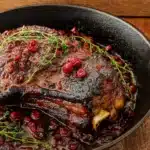Cranberry Balsamic Roast Beef with balsamic cranberry glaze