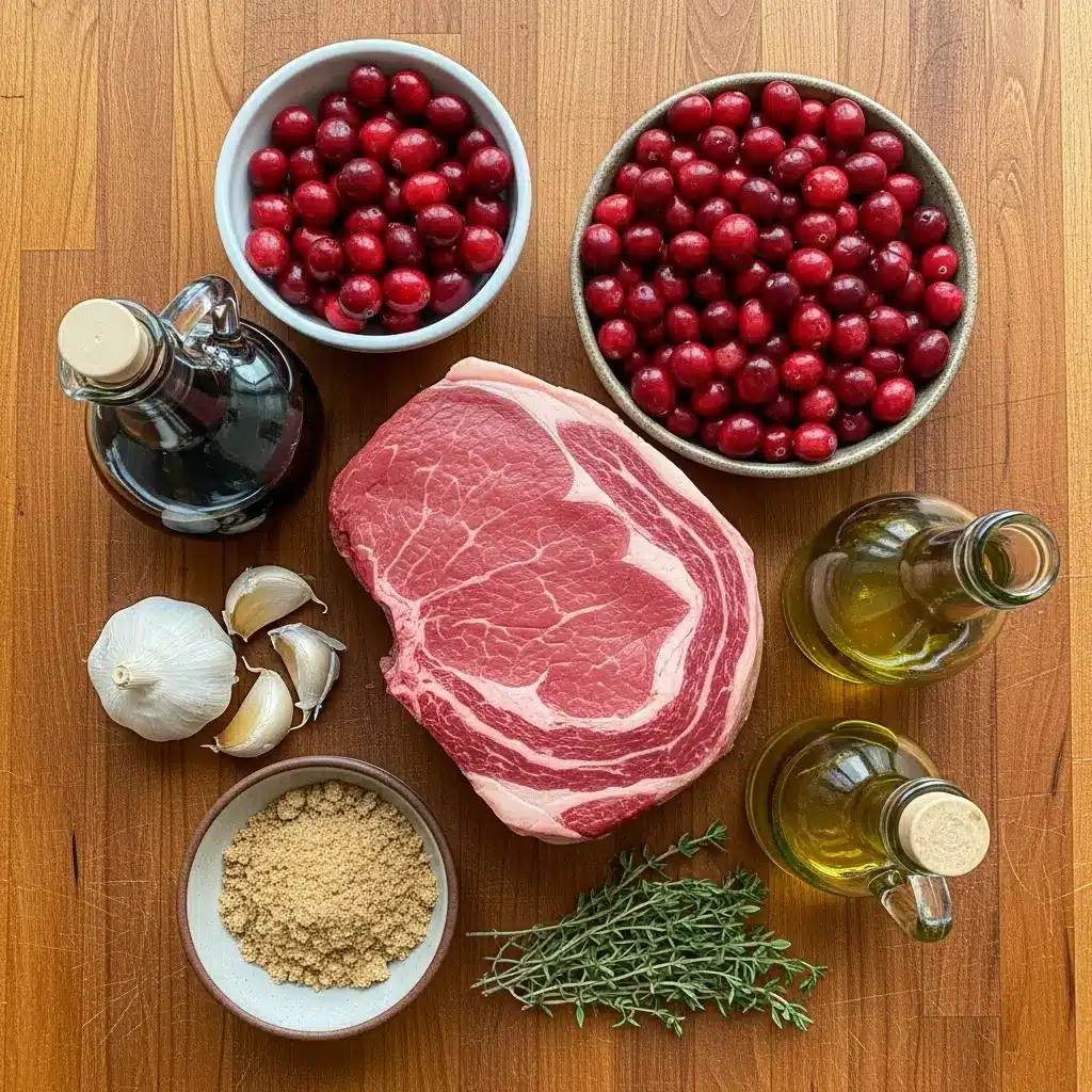 Cranberry Balsamic Roast Beef ingredients