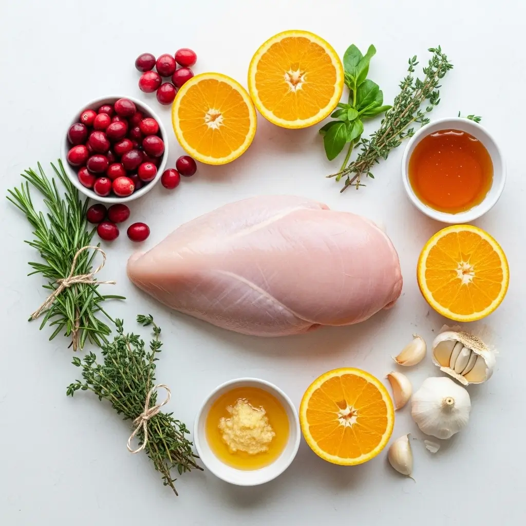 Ingredients for Cranberry Orange Glazed Turkey Breast