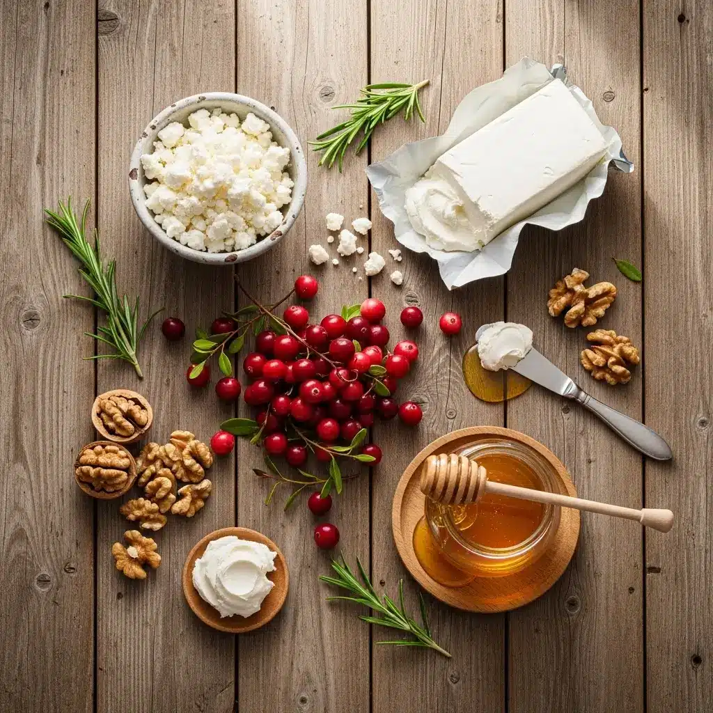 Cranberry Whipped Feta Dip ingredients