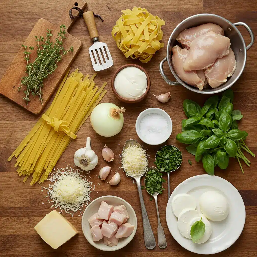 Ingredients for Creamy Alfredo Lasagna Soup Recip