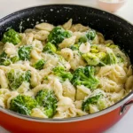 Creamy Broccoli Pasta in parmesan cream sauce