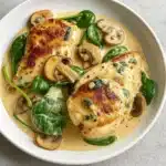 Creamy Garlic Mushroom & Spinach Chicken