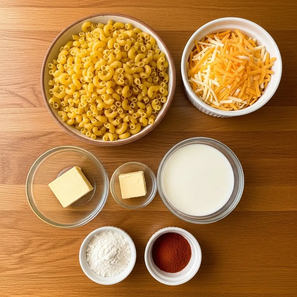 creamy homemade baked mac and cheese ingredients
