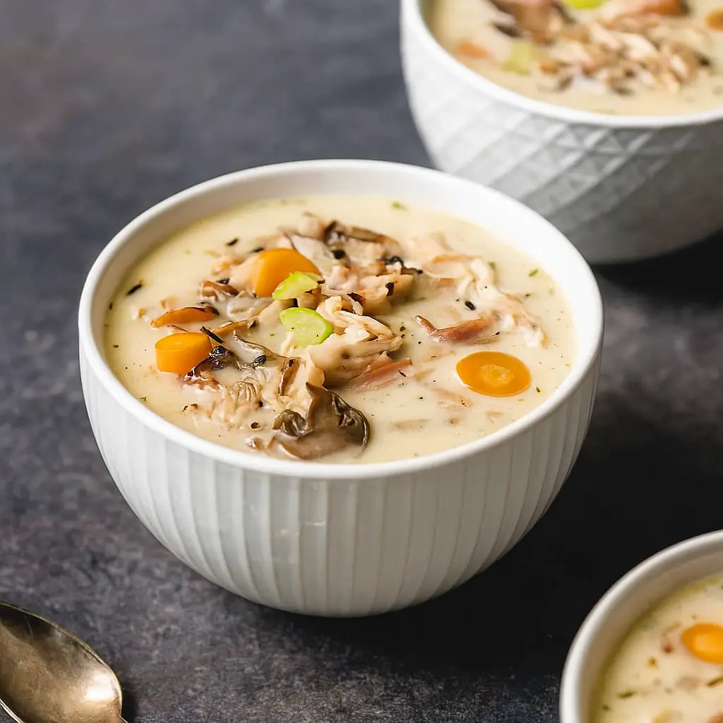 Creamy Leftover Turkey Wild Rice Soup