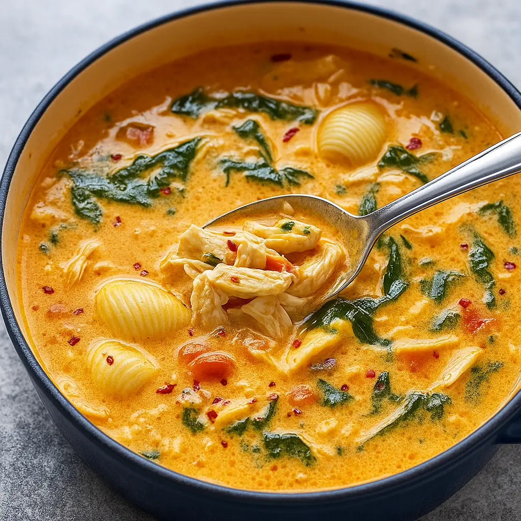 Creamy Marry Me Chicken Soup with Spinach & Parmesan – Cozy Comfort in a Bowl