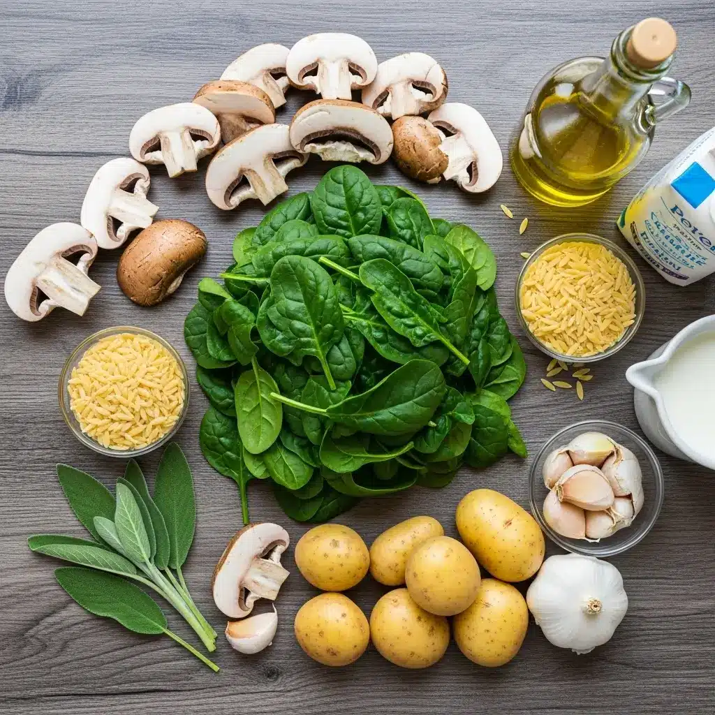 creamy-mushroom-spinach-soup-ingredients