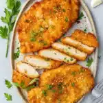 Crispy Garlic Butter Chicken served with garlic butter and parsley