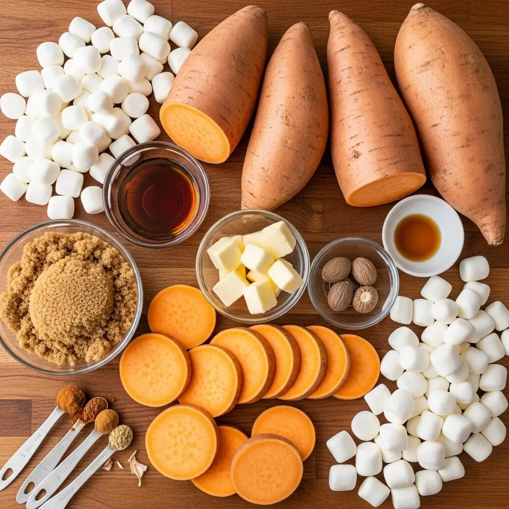Crock Pot Candied Yams ingredients