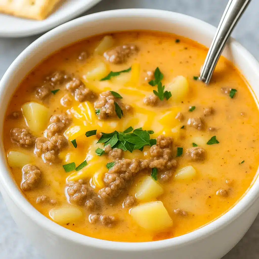 Crock Pot Creamy Hamburger Potato Soup Recipe
