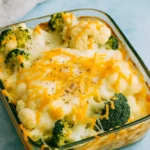Easy Cheesy Broccoli and Cauliflower Bake
