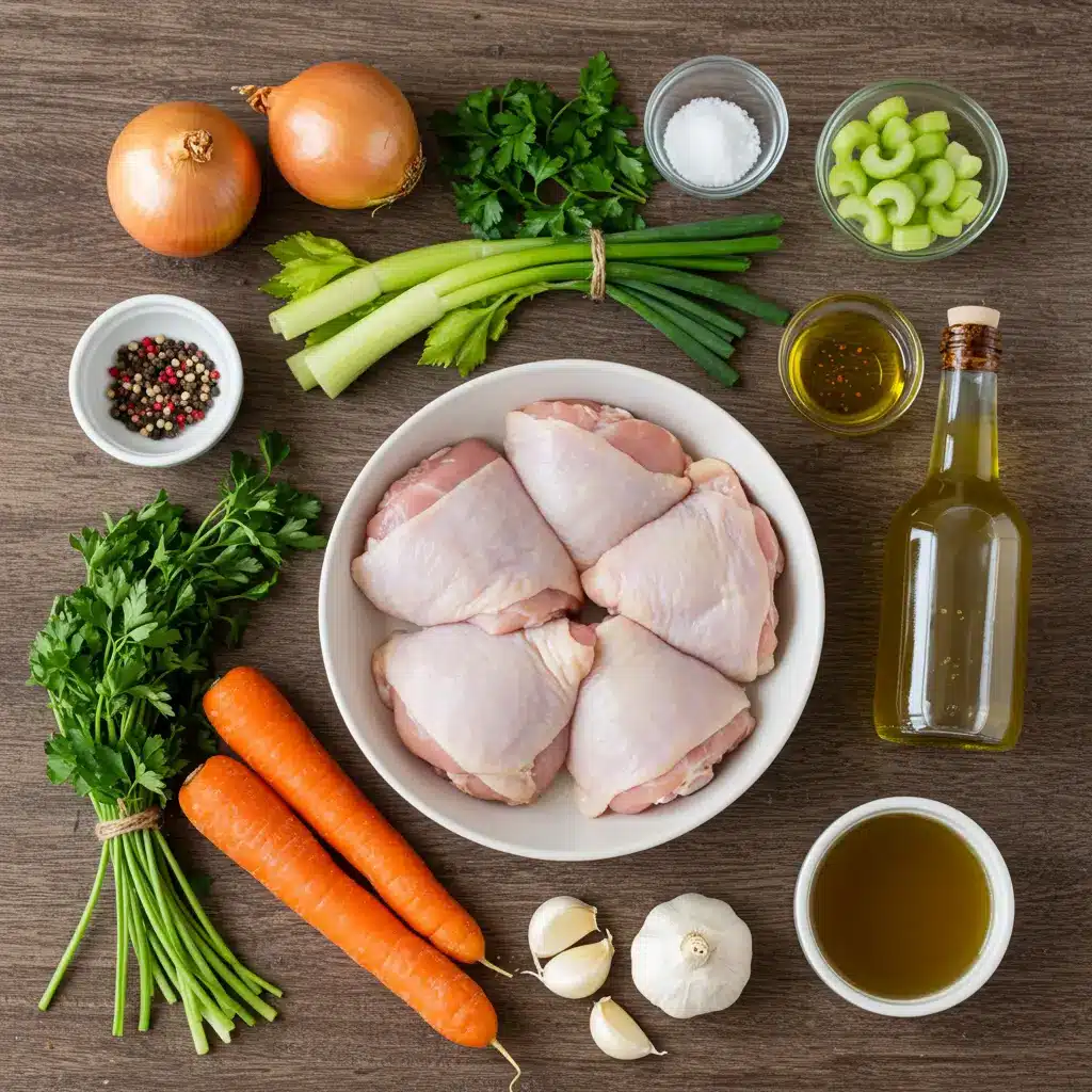 Bowl of comforting Ginger Garlic Chicken Soup