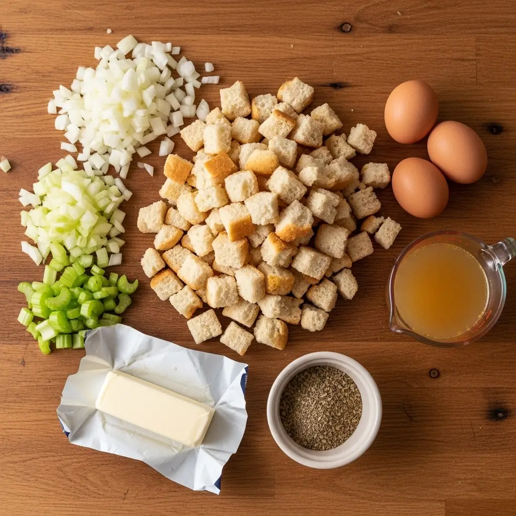 Ingredients for Grandma’s Thanksgiving Turkey Stuffing